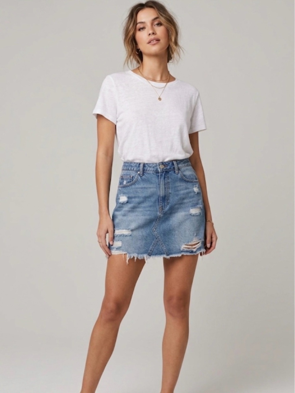 Indigo Blue Mini Pencil Skirt